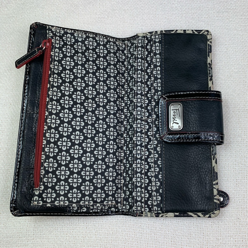 Fossil Floral Print Snap Button Wallet - image 3